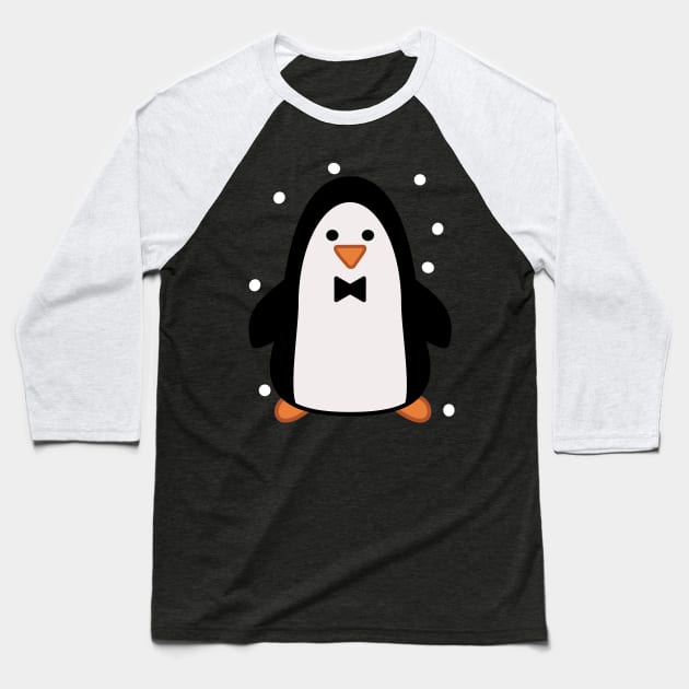 Penguin - Mabel's Sweater Collection Baseball T-Shirt by Ed's Craftworks